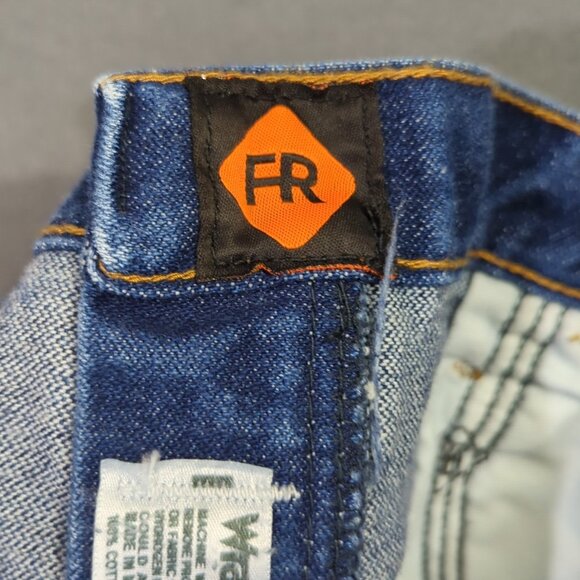 Wrangler FR Jeans Men's 34x34 Blue FR31MWZ Flame Resistant Relaxed Fit Denim - Picture 11 of 12